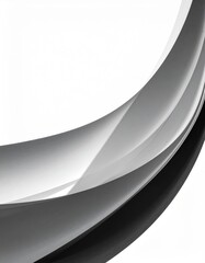 Abstract Curves and Lines in Monochrome Shades of Gray and Black