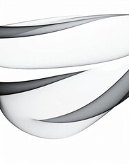 Abstract Black and White Waves in Smooth Flowing Motion