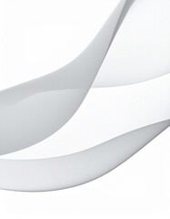 Abstract White Curves on a Light Background for Minimalist Design
