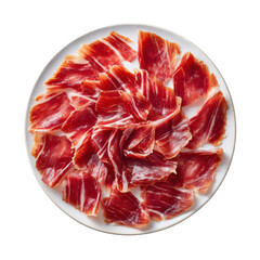 Appetizing Slices: Delicate slices of cured meat, meticulously arranged on a pristine plate, showcasing a symphony of flavors and textures, inviting culinary exploration.