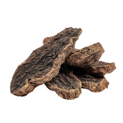 Sliced Dried Mushroom: An eye-level shot captures a pile of meticulously sliced dried mushrooms, revealing intricate textures and earthy tones. 