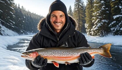 A person holding a fish