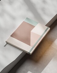 Stylish Minimalist Notebook with Geometric Design and Soft Colors