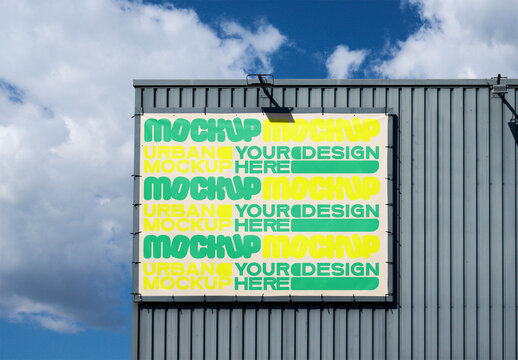 Storefront billboard Poster Mockup.