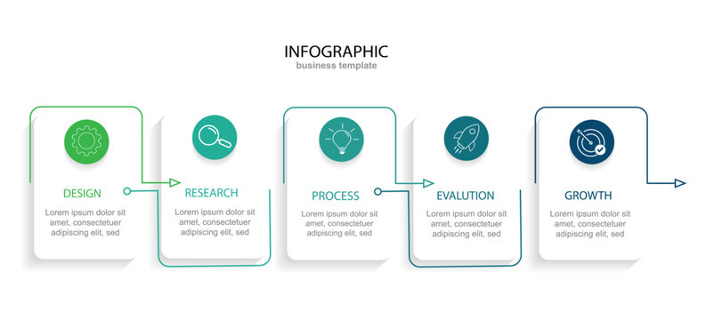 Vector Infographic label design template with icons and 5 options or steps. Vector Illustration.