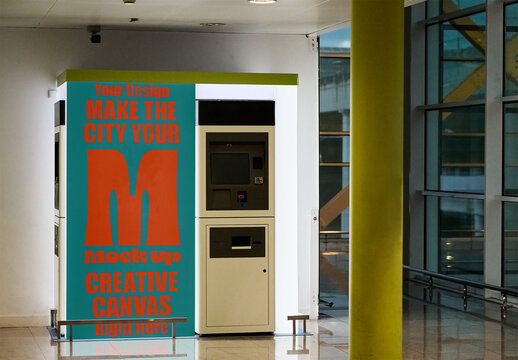 Mockup of ATM Ticket Machine at Barcelona Airport