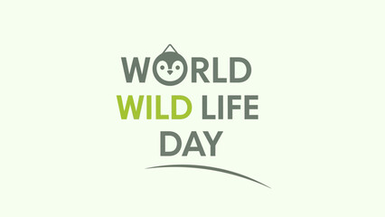 Dynamic graphic design promoting World Wildlife Day, emphasizing global biodiversity preservation and environmental awareness with a charming animal motif