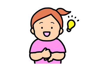 解決した　茶髪の女の子