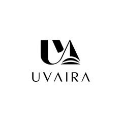 UV letter logo 