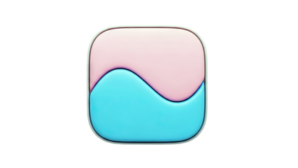 Pink and Blue Abstract Shape