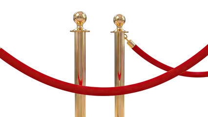 Velvet Rope Barrier with Gold Stanchions
