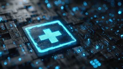 Secure Medical Digital Technology Concept in Healthcare Cybersecurity