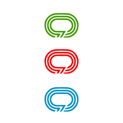 Track + letter O + arrows