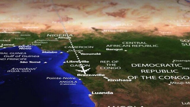 Flight From Addis Ababa ETHIOPIA to Windhoek NAMIBIA with flag pins