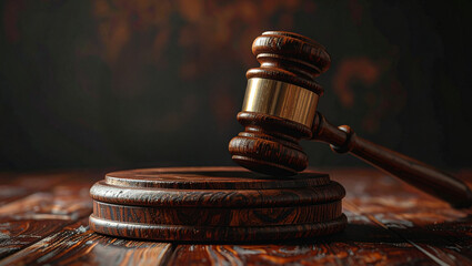 Symbol of Law, Justice and Order in Courtroom Setting