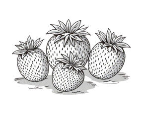 pineapple on white background