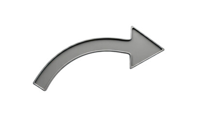 Dark Gray Curved Arrow Icon