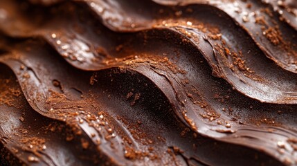 Macro Chocolate Waves with Edible Glitter and Dust
