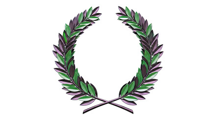 Green and Black Laurel Wreath