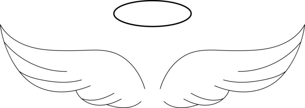 Angel, Wings, Halo, Cricut, Silhouette, vector,