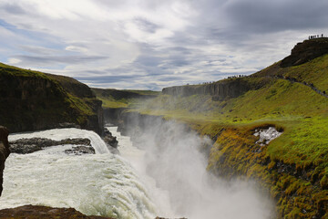 Gullfoss waterfall is a waterfall on the Hv&iacute;t&aacute; River in Haukadalur in southern Iceland