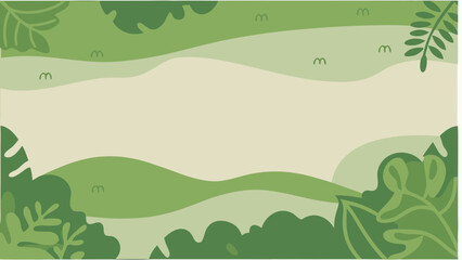 Obraz premium Serene golf course landscape with rolling hills and lush foliage illustration