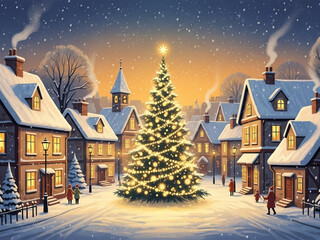 暖かみのあるクリスマスイラスト