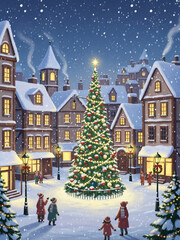 暖かみのあるクリスマスイラスト