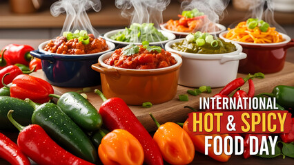 Spicy Food Display for International Day