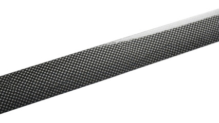 Blank carbon fiber tape strip mockup woven grid texture horizontal layout tech aesthetic isolated on white background