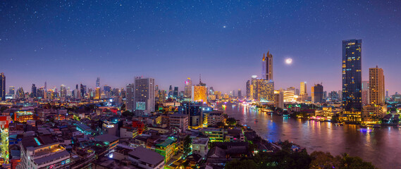 Aerial Bangkok Cityscape