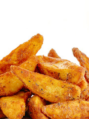 fried potatoes with seasonings and salt