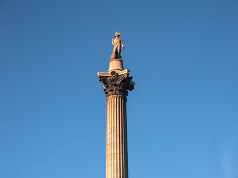 Nelson's Column, Monument, London, England, UK.