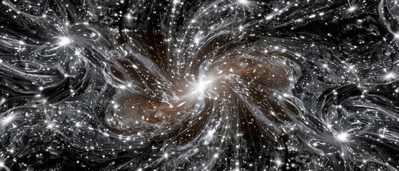 Science fiction Cosmic background with nebulas and stars, beautiful picture of the universe shine swirl dark space.