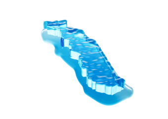 Water Ice Map Of Togo Global Warming Melting Glacier In Deep Ocean Blue Water 3d Illustration