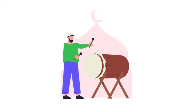 Ramadan Bedug  2D Animation MP4 File 