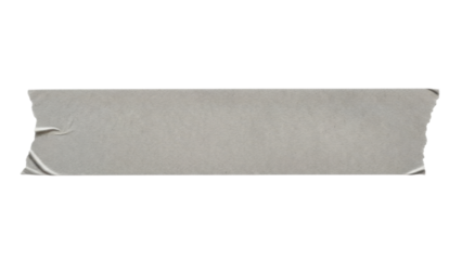 Blank cool grey tape strip mockup industrial paper texture horizontal strip neutral tone isolated on white background