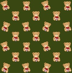 Obraz premium seamless pattern with bear 
