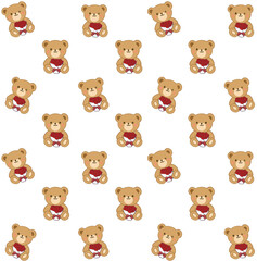 Obraz premium seamless pattern with teddy bears