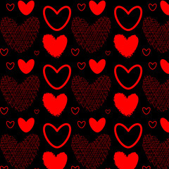 seamless hearts pattern