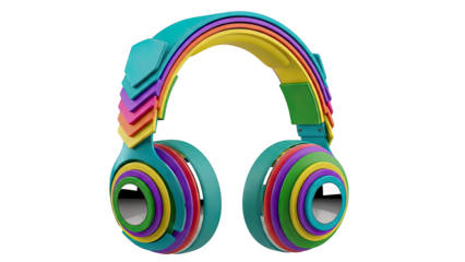 Rainbow Layered Headphones