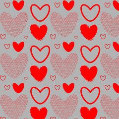 seamless pattern with hearts