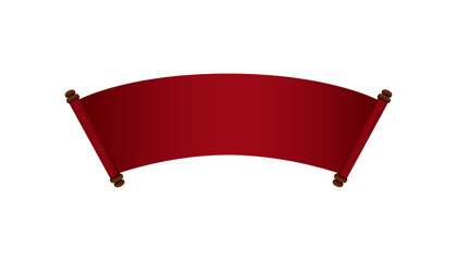 赤い巻物のイラスト