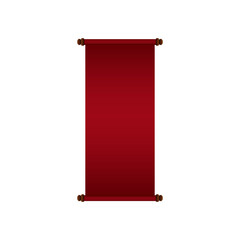 赤い巻物のイラスト