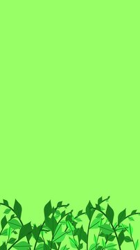 Animated background illustration of grass with a nature theme