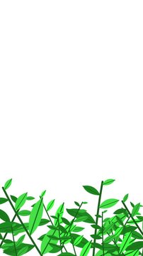 Animated background illustration of grass with a nature theme