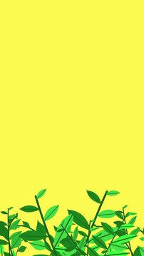 Animated background illustration of grass with a nature theme