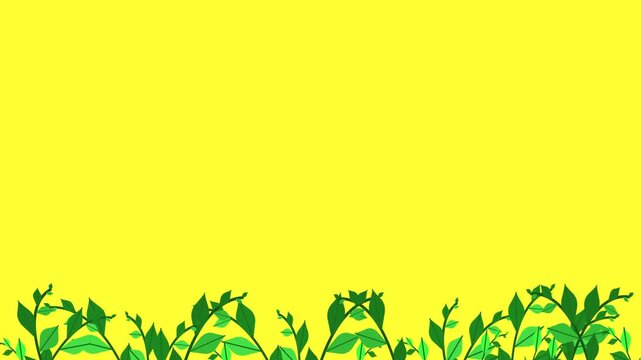 Animated background illustration of grass with a nature theme