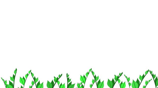 Animated background illustration of grass with a nature theme