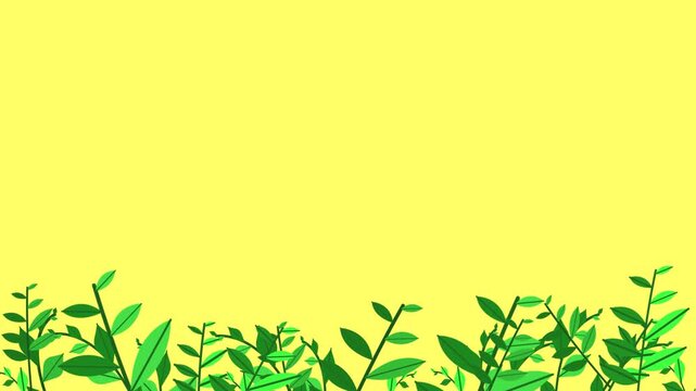 Animated background illustration of grass with a nature theme